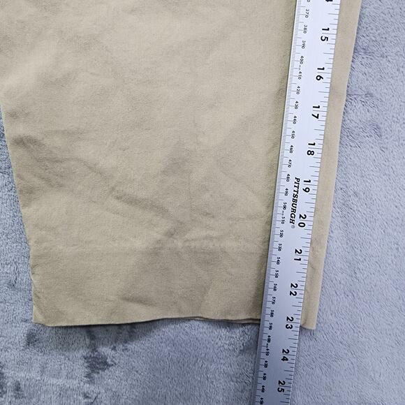 Lands End Pants Womens 22W Tan Khaki Mid Rise Slim Leg Crop Capri Stretch Office - Picture 10 of 12